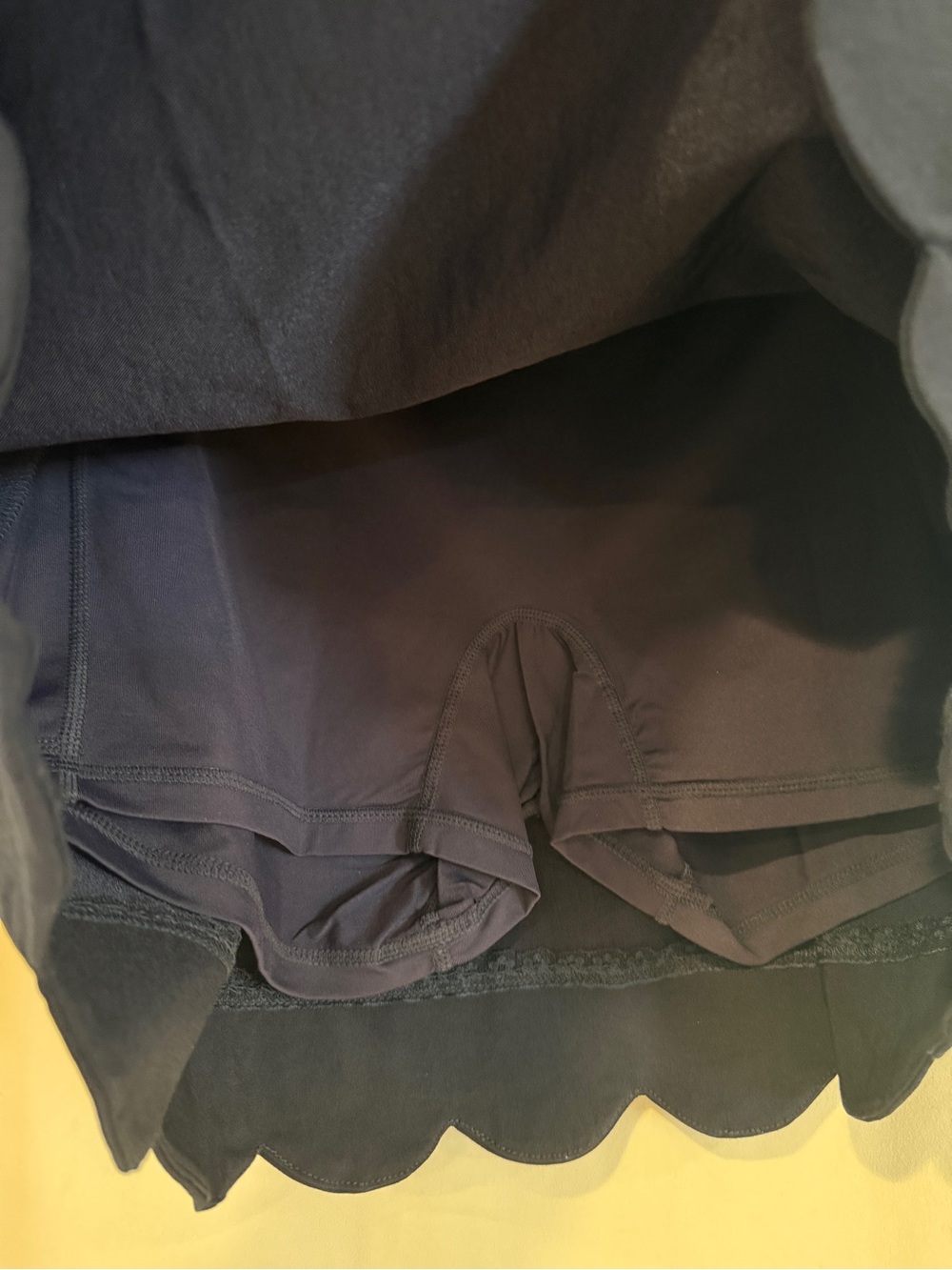 J. McLaughlin Navy Scallop-Hem Skort - Picture 8 of 11